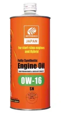 Масло моторное AUTOBACS Fully Synthetic Engine Oil 0W-16 SN синтетическое 1л