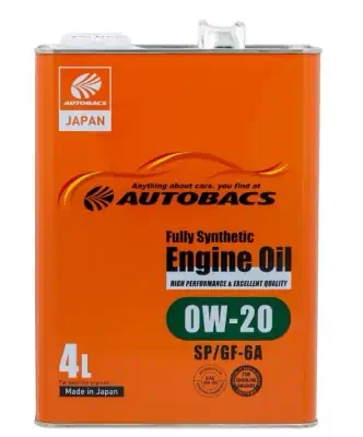 Масло моторное AUTOBACS Fully Synthetic Engine Oil 0W-20 SP/GF-6A синтетическое 4л