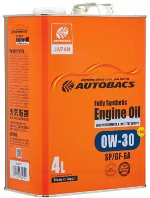 Масло моторное AUTOBACS Fully Synthetic Engine Oil 0W-30 SP/GF-6A синтетическое 4л