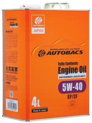 Масло моторное AUTOBACS Fully Synthetic Engine Oil 5W-40 SP/CF синтетическое 4л