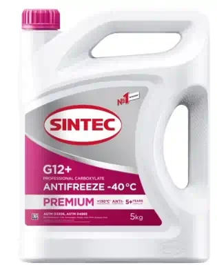 Антифриз Sintec Premium розовый G12+ (-40) 5 кг