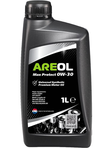 Масло моторное AREOL Max Protect 0/30 API SN/CF ACEA A3/B4