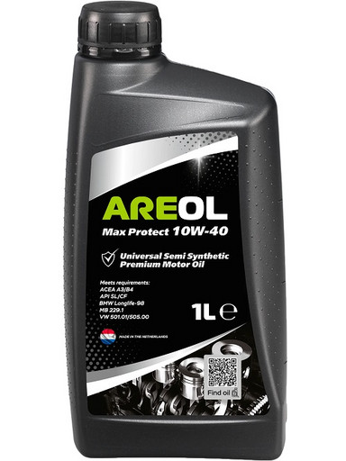 Масло моторное AREOL Max Protect 10/40 API SL/CF ACEA A3/A3