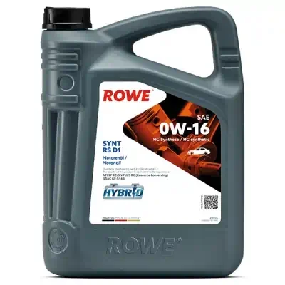 Масло моторное ROWE HIGHTEC SYNT RS D1 0W-16 SP, RC/SN+ синтетическое 5л