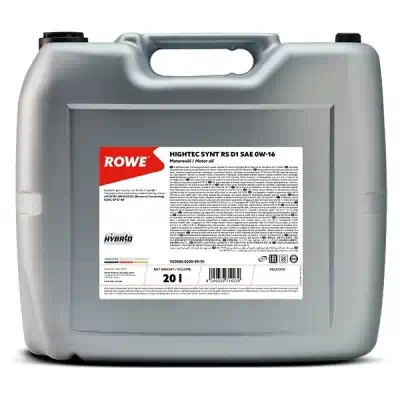 Масло моторное ROWE HIGHTEC SYNT RS D1 0W-16 SP, RC/SN+ синтетическое 20л