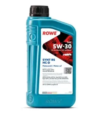 Масло моторное ROWE HIGHTEC SYNT RS HC-D 5W-30 A3/B4,API SL, MB-229.5, VW 502/505 синтетическое 1л