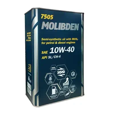 Масло моторное Mannol 10W-40 Molibden SL/CF п/синтетическое 4л