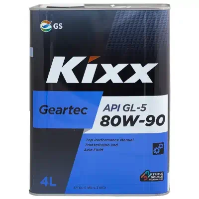 Масло трансмиссионное Kixx 80W-90 Geartec GL-5 4л мет.