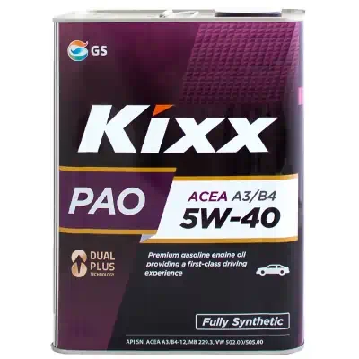 Масло моторное Kixx 5W-40 PAO А3/В4 4л синт.