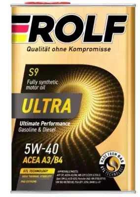 Масло моторное Rolf Ultra 5W-40 SP/CF ACEA A3/B4 синтетическое (металл) 4л