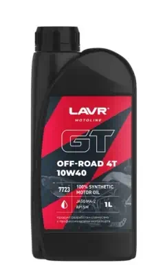 Масло моторное Lavr 10W-40 MOTO GT OFF ROAD 4T 1л