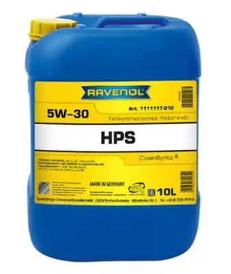 Масло моторное Ravenol 5W-30 HPS A3/B4 CF/SL полусинтетическое 10л