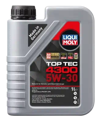 Масло моторное LiquiMoly 5W-30 Top Tec 4300 НС синтетическое SM/CF С2 1л