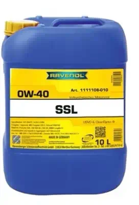 Масло моторное Ravenol 0W-40 SSL A3/B4 SN/CF синтетическое 10л