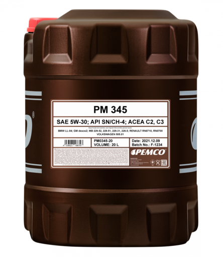 Масло моторное Pemco 345 5/30 API SN/CH-4 ACEA C2/C3