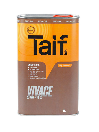 Масло моторное Taif Vivace PAO 0/40 API SN/CF