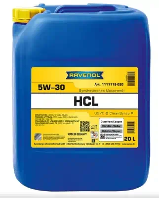 Масло Ravenol 5/30 HCL A3/B4 CF/SL синтетическое 20 л