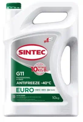 Антифриз Sintec Euro зеленый G11 (-40) 10 кг