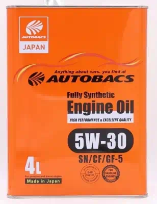 Масло моторное AUTOBACS Fully Synthetic Engine Oil 5W-30 синтетическое SN/CF/GF-5 4л