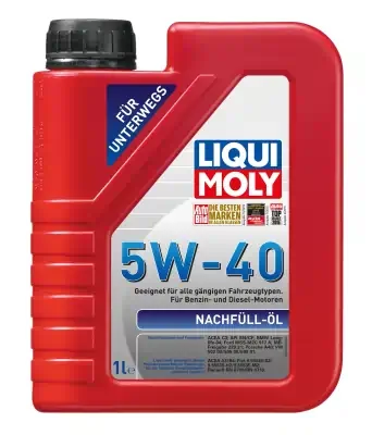 Масло моторное LiquiMoly 5W-40 Nachfull Oil универсальное доливочное Tech синтетическое 1л