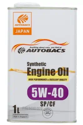 Масло моторное AUTOBACS Synthetic Engine Oil 5W-40 SP/CF синтетическое 1л