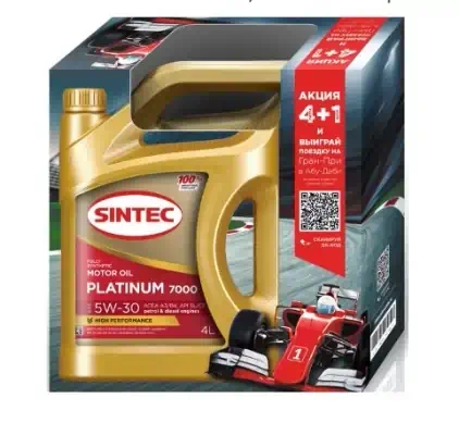 Масло моторное Sintec 5W-30 Platinum 7000 A3/B4 синтетическое 4л