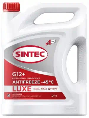 Антифриз Sintec Luxe красный G12+ (-45) 5 кг