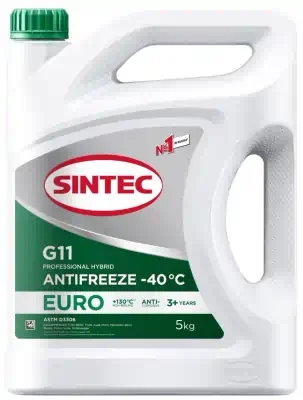 Антифриз Sintec Euro зеленый G11 (-40) 5 кг