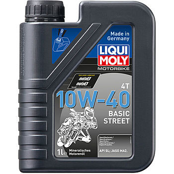 Масло моторное Liqui Moly Motorbike 4T Basic Street 10/40 API SN Plus