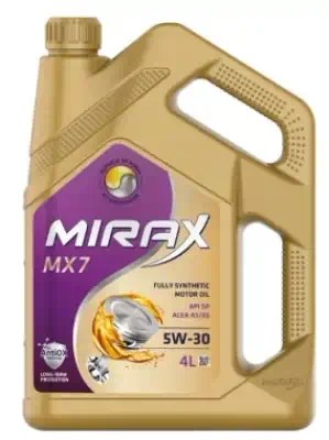 Масло Mirax MX7 5/30 ACEA A5/B5 API SP синтетическое 4л