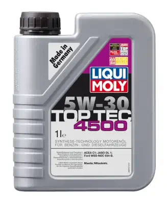 Масло моторное LiquiMoly 5W-30 Top Tec 4500 НС синтетическое C1-08 1л