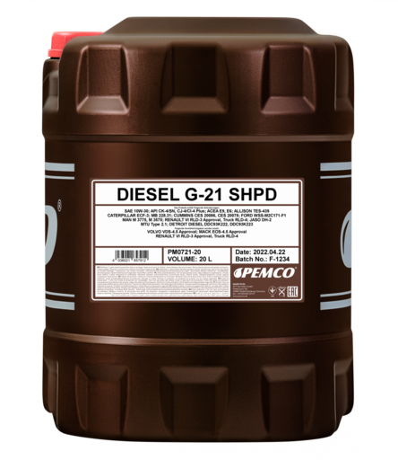 Масло моторное Pemco Diesel G-21 SHPD 10/30 API CK-4/SN ACEA E6/E9