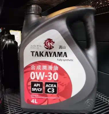 Масло моторное Takayama 0W-30 API SP/СF. ACEA C3 синтетическое пластик 4л