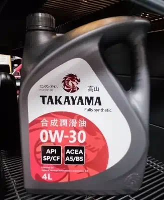 Масло моторное Takayama 0W-30 API SP/СF, ACEA A5/B5 синтетическое пластик 4л