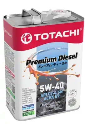 Масло TOTACHI 5/40 Premium Diesel Fully Synthetic A3/B4/E9 CJ-4/SM синтетическое 4 л