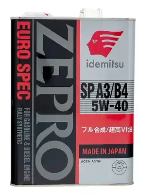 Масло IDEMITSU 5/40 ZEPRO EURO SPEC F-S/SP A3/B4 синтетическое 4л