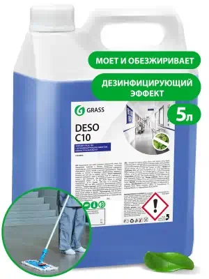 Средство дезинфицирующее Grass DESO C10 для пола, стен 5 л