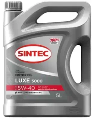 Масло моторное Sintec 5W-40 Luxe 5000 SL/CF п/синтетическое 5л