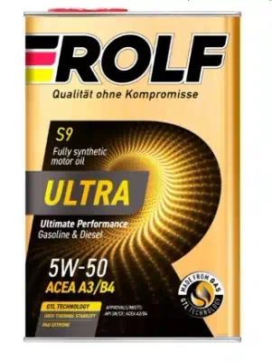 Масло моторное Rolf Ultra 5W-50 SN/CF ACEA A3/B4 синтетическое (металл) 4л