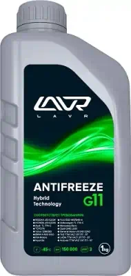 Антифриз Lavr зеленый G11 (-45) 1 кг Ln1705