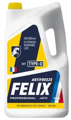 Антифриз Felix TYPE D желтый 5 кг