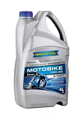 Масло моторное Ravenol 10W-30 Motobike 4-T Ester синтетическое 4л