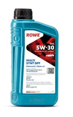 Масло моторное ROWE HIGHTEC MULTI SYNT DPF SP/CF, C3, MB 229.31, 229,51, 229.52, 5W-30 PAO+HC синтетическое 1л