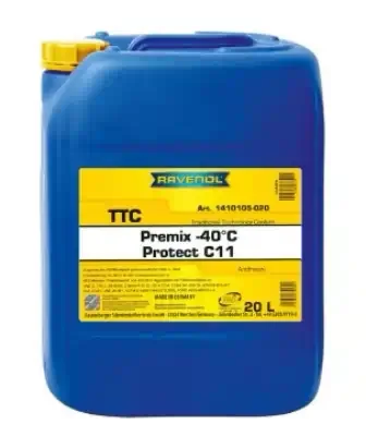 Антифриз Ravenol желто-зеленый TTC Protect C11 Premix (-40°) 20 кг экобокс