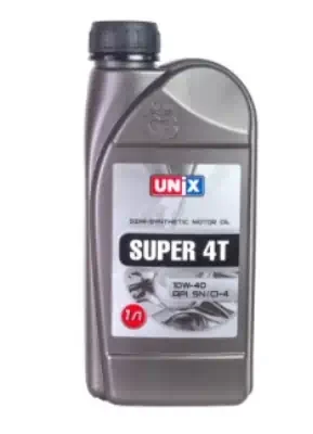 Масло моторное UNIX 10W-40 SUPER 4T SN/CI-4 полусинтетическое 1л