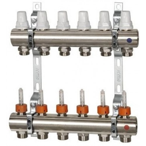 КОЛЛЕКТ ГРУППА ICMA 1" 6 ВЫХОДОВ 3/4"