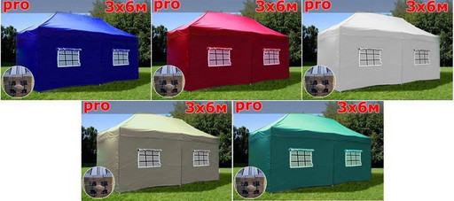 Быстросборный шатер со стенками Pro 3х6 м. (OBS) автомат