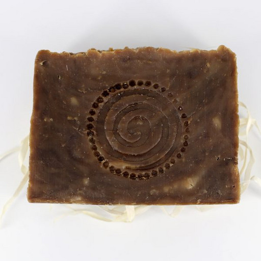 «Дегтярное с чагой и мухомором» натуральное мыло ручной работы • 100 грамм