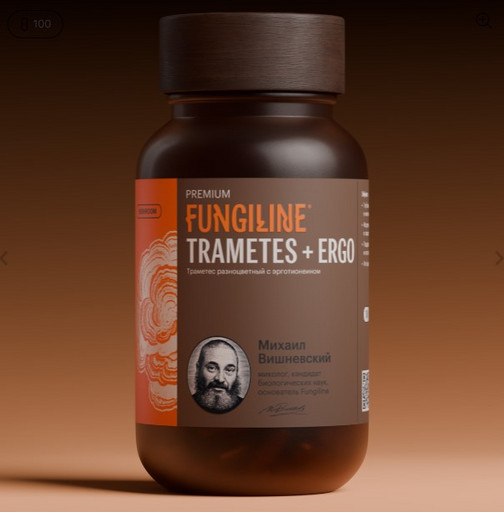 TRAMETES + ERGO • 100 капсул • Премиальная линейка