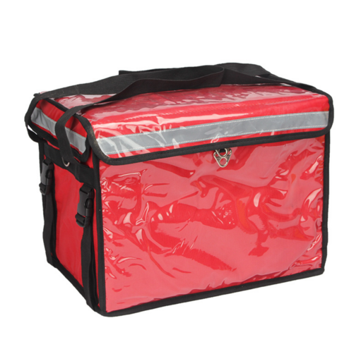 Красный Терморюкзак 30 литров для доставки еды с логотипом E021